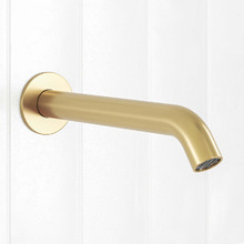 Clovelly Brushed Gold Curved Bath/Basin Wall Spout