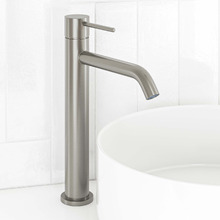 Clovelly Brushed Nickel Tall Basin Mixer