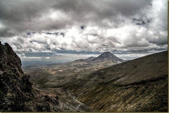 HDR view of Mount Ngauruhoe from Ruapehu HDR view of Mount Ngauruhoe from Ruapehu