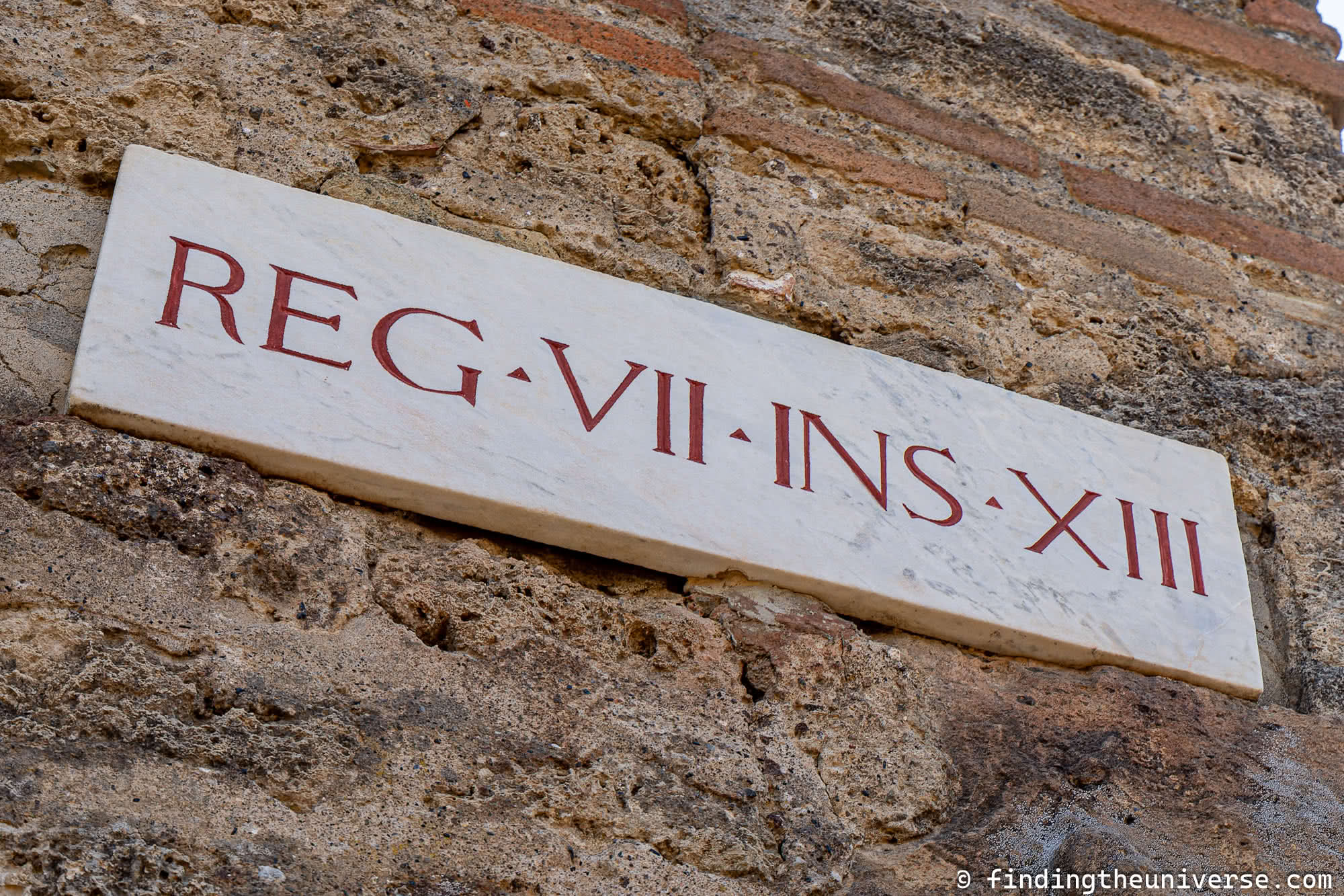 Pompeii street sign by Laurence Norah