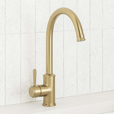 Stanwell Brushed Gold PVD Gooseneck Kitchen Sink Mixer